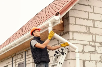 Pose et remplacement de gouttières à Cornier